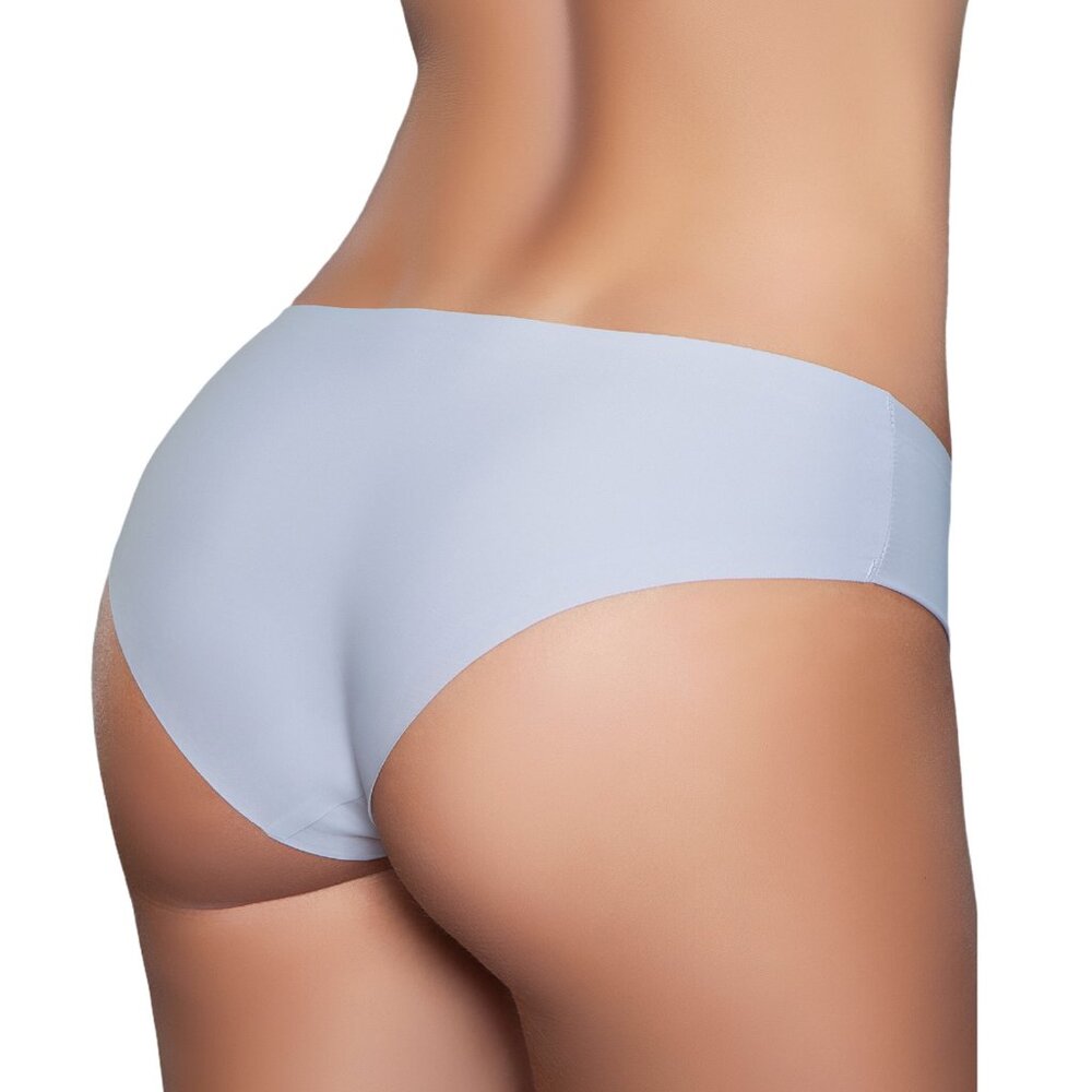 Seamless Bikini Panty with Cotton Lined Crotch Stretch Soft Gray